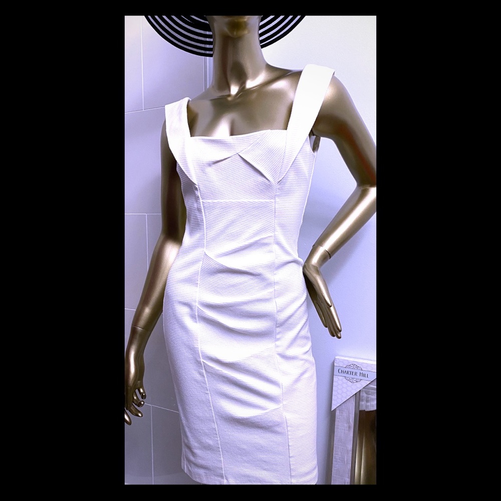 Nicole Miller Studio Ruched White Dress